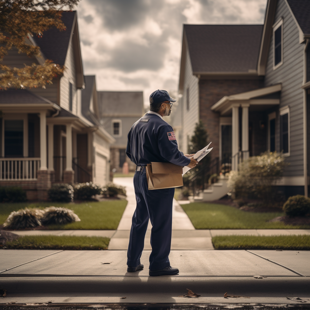AI generated photo of a mailman
